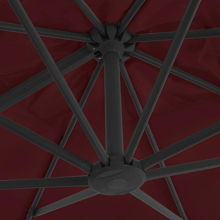 Umbrelă în consolă cu stâlp din aluminiu, bordo, 400x300 cm - WALTI WALTI