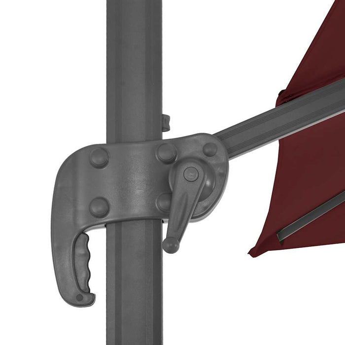 Umbrelă în consolă cu stâlp din aluminiu, bordo, 400x300 cm - WALTI WALTI