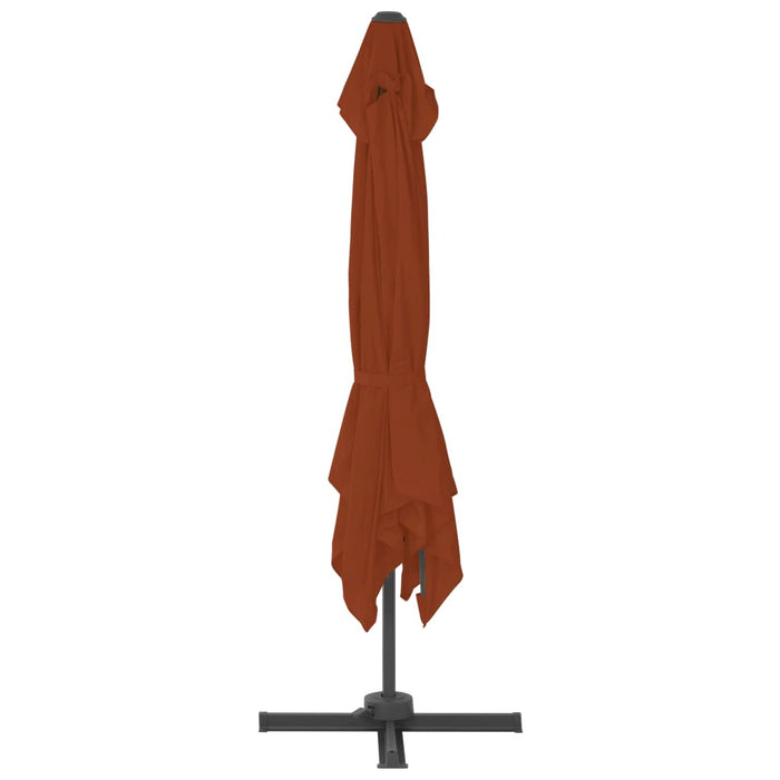 Umbrelă de grădină cantilever cu stâlp din aluminiu, teracotă, 400x300 cm WALTI