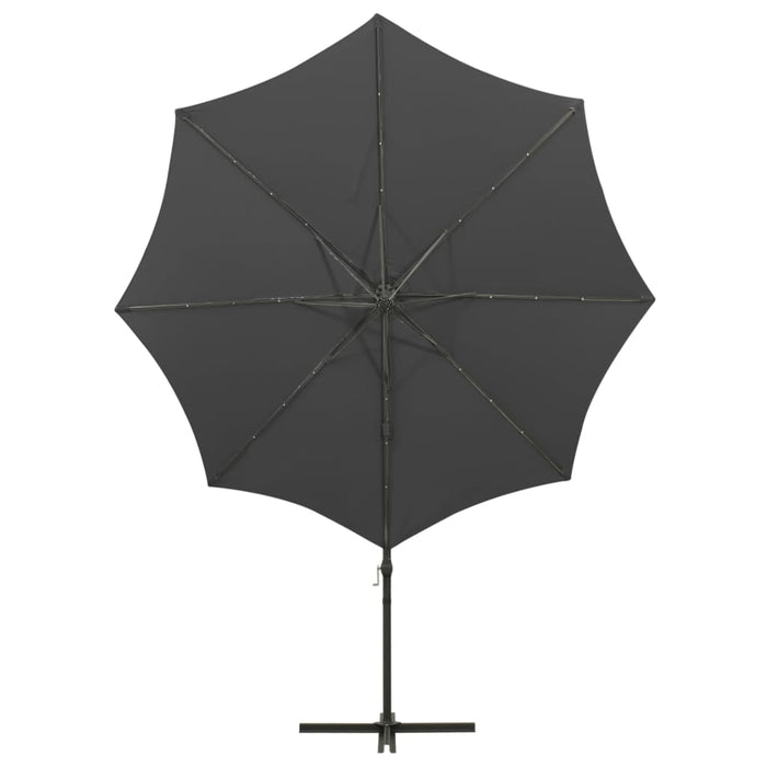 Umbrelă în consolă cu stâlp și LED-uri, antracit, 300 cm - WALTI WALTI