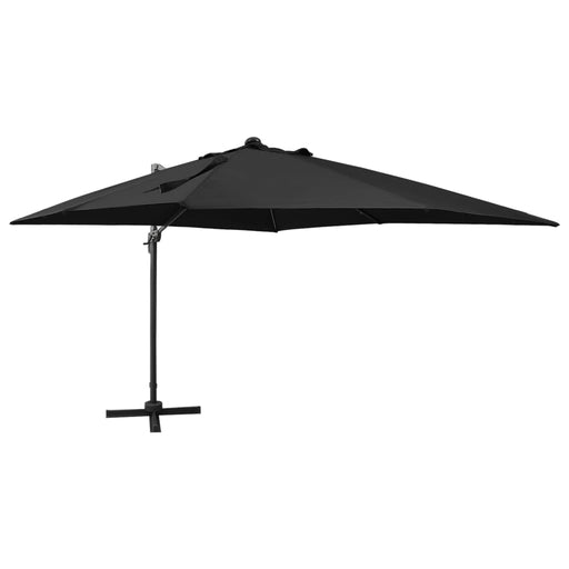 Umbrelă în consolă cu stâlp și LED-uri, negru, 300 cm - WALTI WALTI