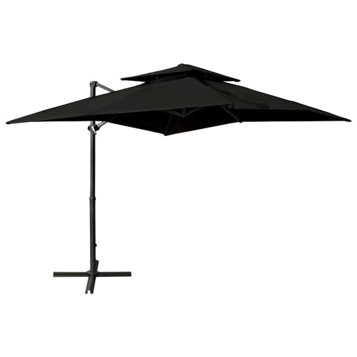 Umbrelă suspendată cu înveliș dublu, negru, 250x250 cm - WALTI WALTI