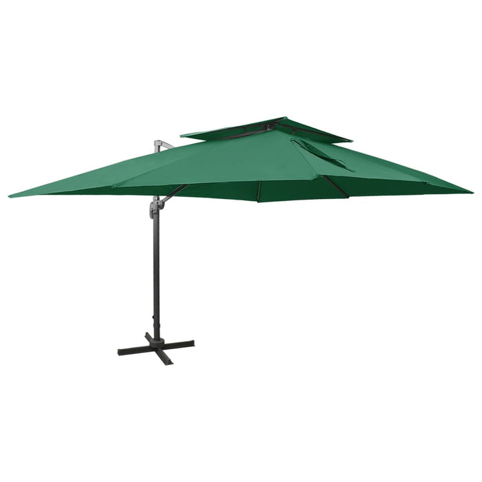 Umbrelă în consolă cu înveliș dublu, verde, 400x300 cm - WALTI WALTI