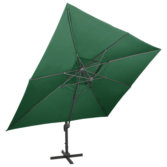 Umbrelă în consolă cu înveliș dublu, verde, 400x300 cm - WALTI WALTI