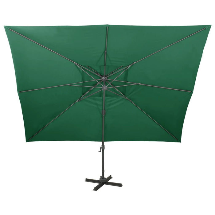 Umbrelă în consolă cu înveliș dublu, verde, 400x300 cm - WALTI WALTI