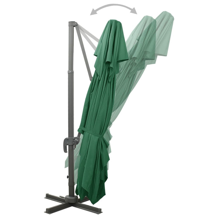 Umbrelă în consolă cu înveliș dublu, verde, 400x300 cm - WALTI WALTI