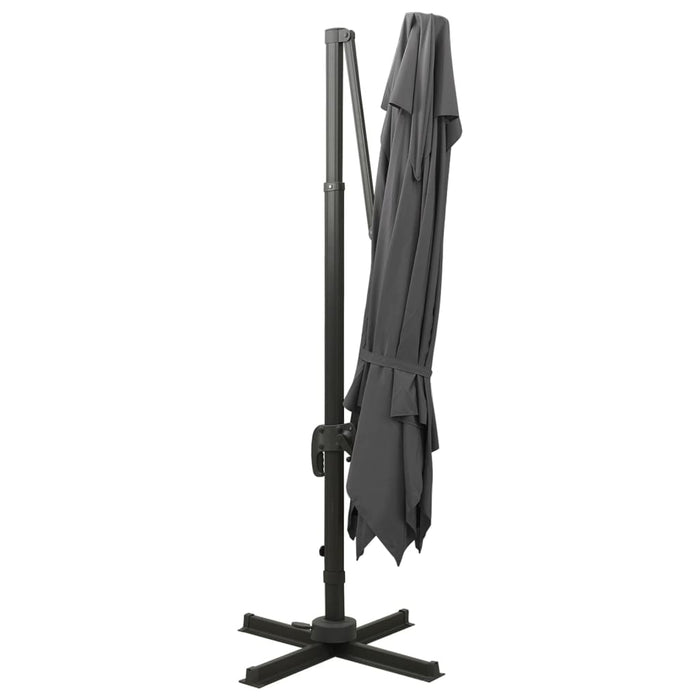Umbrelă în consolă cu înveliș dublu, antracit, 300x300 cm - WALTI WALTI