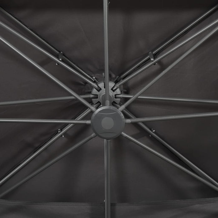Umbrelă de grădină cu consolă și blat dublu, antracit, 400x300 cm WALTI