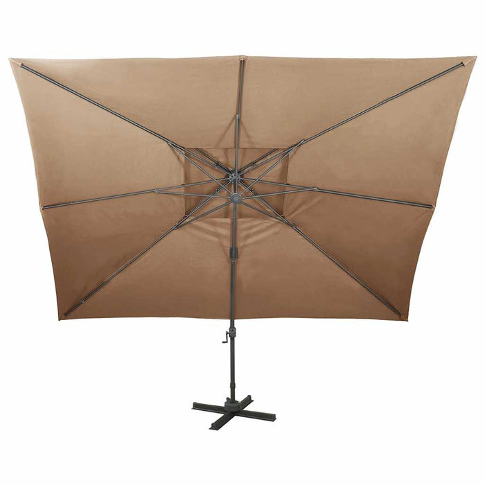 Umbrelă în consolă cu înveliș dublu, taupe, 400x300 cm - WALTI WALTI