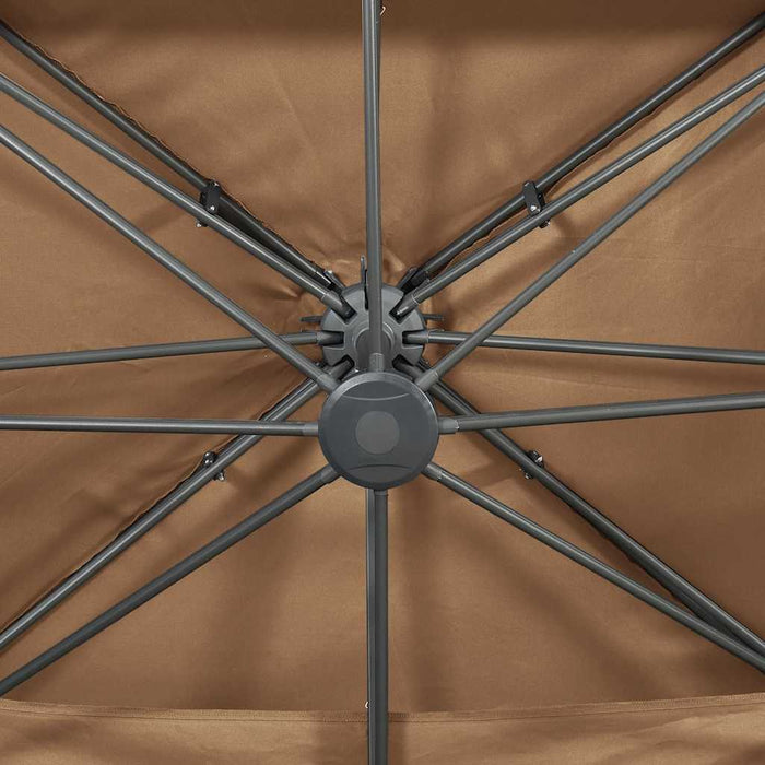 Umbrelă în consolă cu înveliș dublu, taupe, 400x300 cm - WALTI WALTI