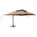 Umbrelă în consolă cu înveliș dublu, taupe, 400x300 cm - WALTI WALTI