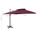 Umbrelă în consolă cu înveliș dublu, roșu bordo, 300x300 cm - WALTI WALTI
