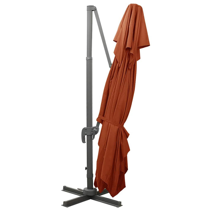 Umbrelă de grădină cantilever cu blat dublu, teracotă, 400x300 cm WALTI