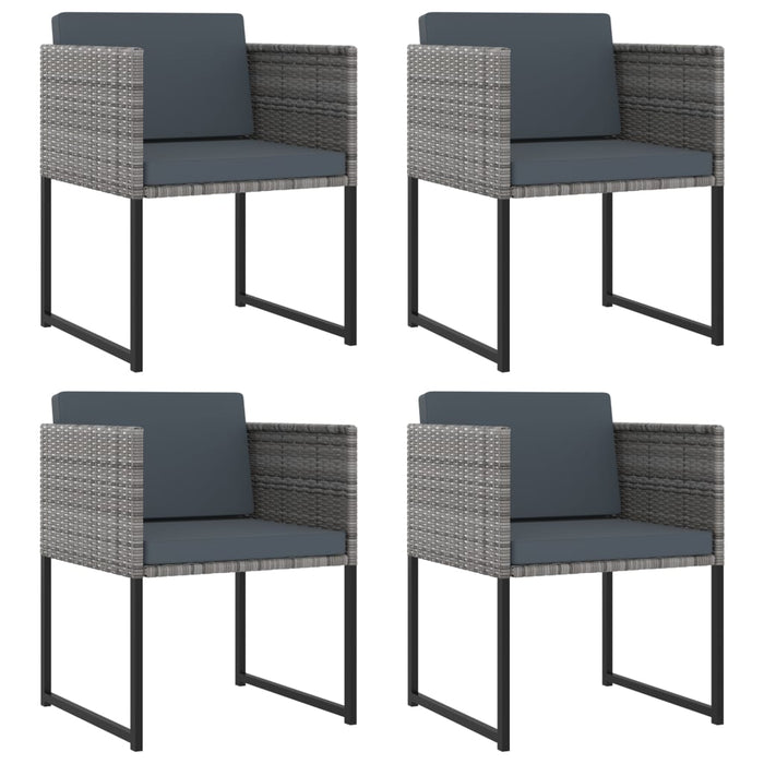 Set mobilier grădină cu perne, 9 piese, gri, poliratan - WALTI WALTI