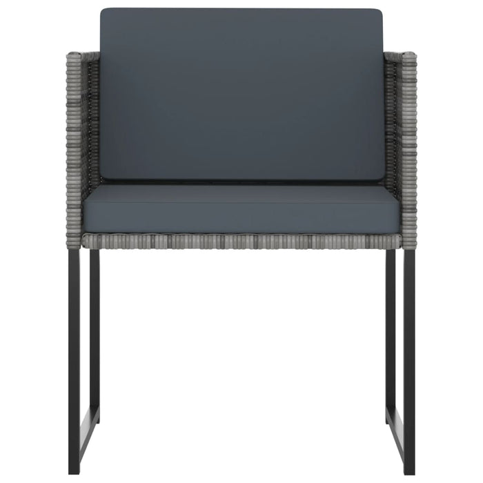 Set mobilier grădină cu perne, 9 piese, gri, poliratan - WALTI WALTI