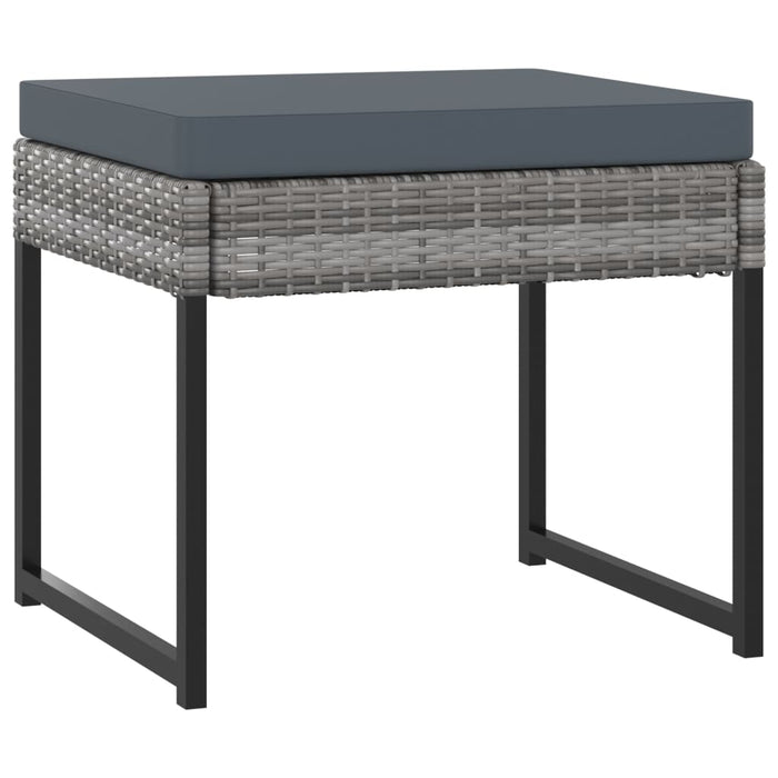 Set mobilier grădină cu perne, 9 piese, gri, poliratan - WALTI WALTI
