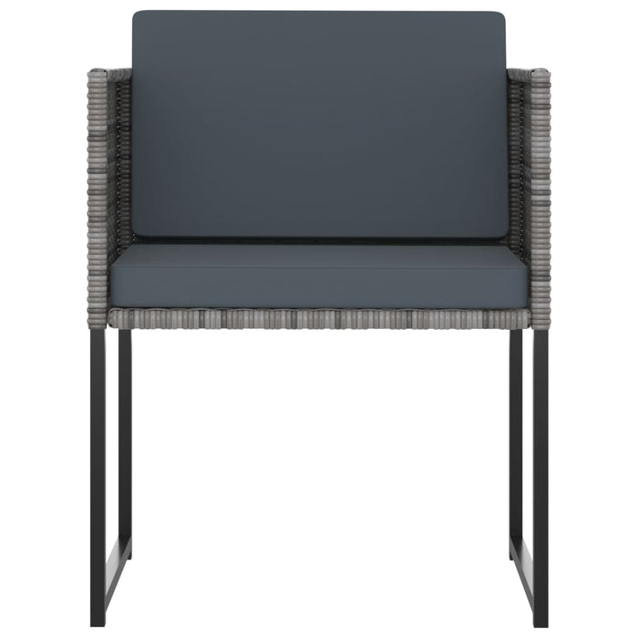 Set mobilier de grădină cu perne, 11 piese, gri, poliratan WALTI