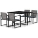 Set mobilier de exterior cu perne, 5 piese, gri, poliratan - WALTI WALTI
