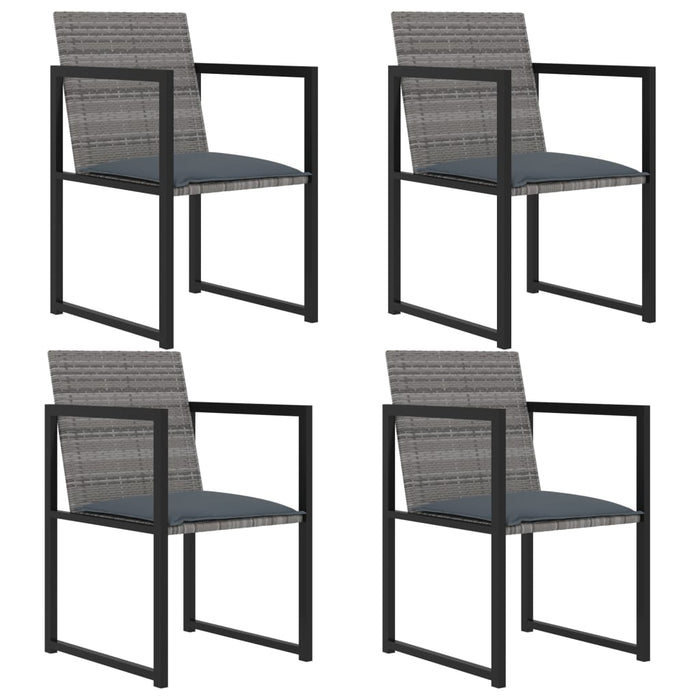 Set mobilier de exterior cu perne, 5 piese, gri, poliratan - WALTI WALTI