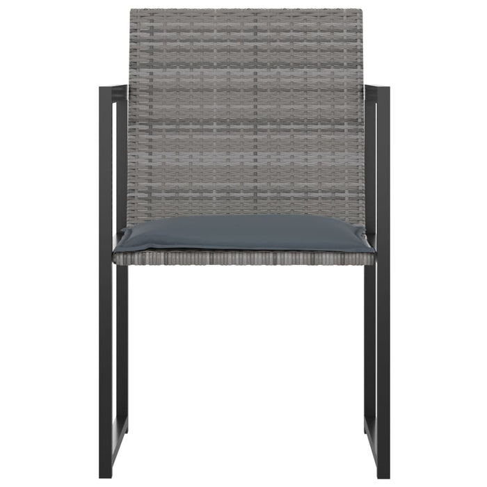 Set mobilier de exterior cu perne, 5 piese, gri, poliratan - WALTI WALTI