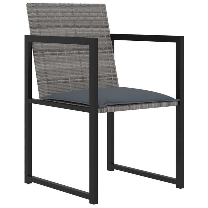 Set mobilier de grădină cu perne, 7 piese, gri, poliratan WALTI