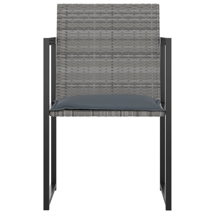 Set mobilier de grădină cu perne, 7 piese, gri, poliratan WALTI