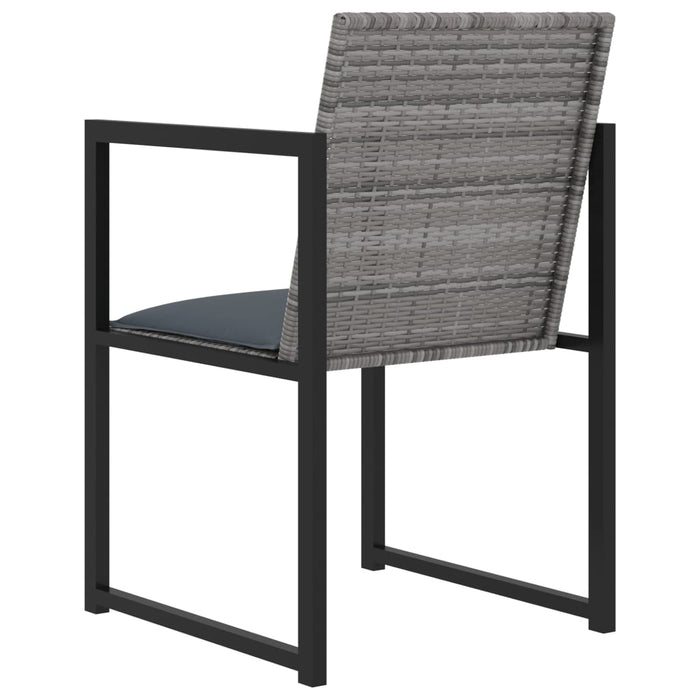 Set mobilier de grădină cu perne, 7 piese, gri, poliratan WALTI