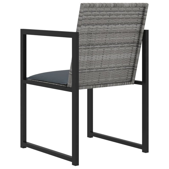 Set mobilier de grădină cu perne, 9 piese, gri, poliratan - WALTI WALTI