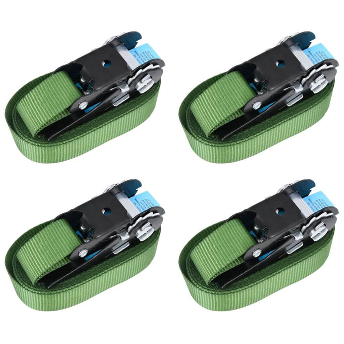Chingi de fixare cu clichet, 4 buc., verde, 6 m, 800 daN - WALTI WALTI