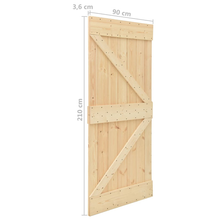 Ușă glisantă cu set feronerie, 90 x 210 cm, lemn masiv de pin - WALTI WALTI