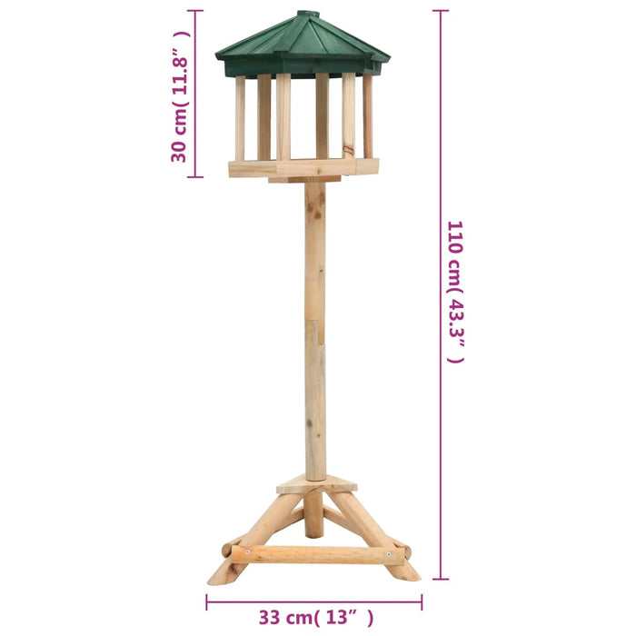 Hrănitor pentru păsări vertical, 33x110 cm, lemn masiv de brad - WALTI WALTI