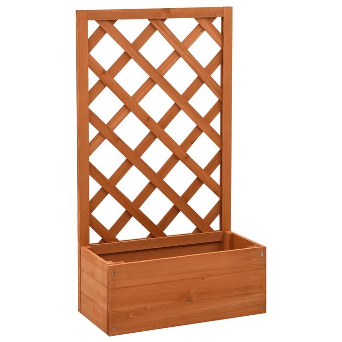Jardinieră cu spalier, portocaliu, 50x25x90 cm, lemn masiv brad - WALTI WALTI