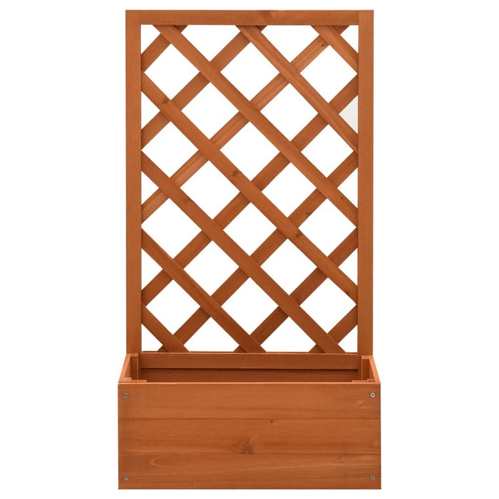 Jardinieră cu spalier, portocaliu, 50x25x90 cm, lemn masiv brad - WALTI WALTI