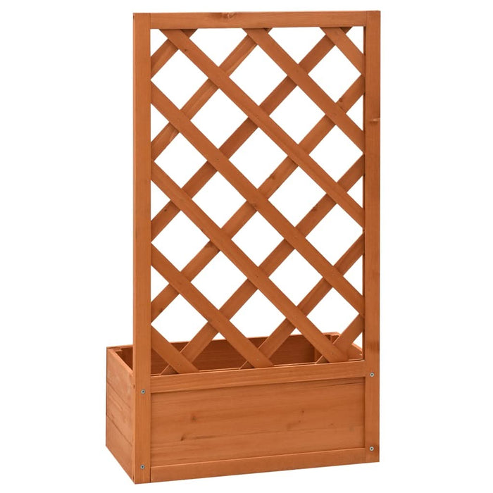 Jardinieră cu spalier, portocaliu, 50x25x90 cm, lemn masiv brad - WALTI WALTI