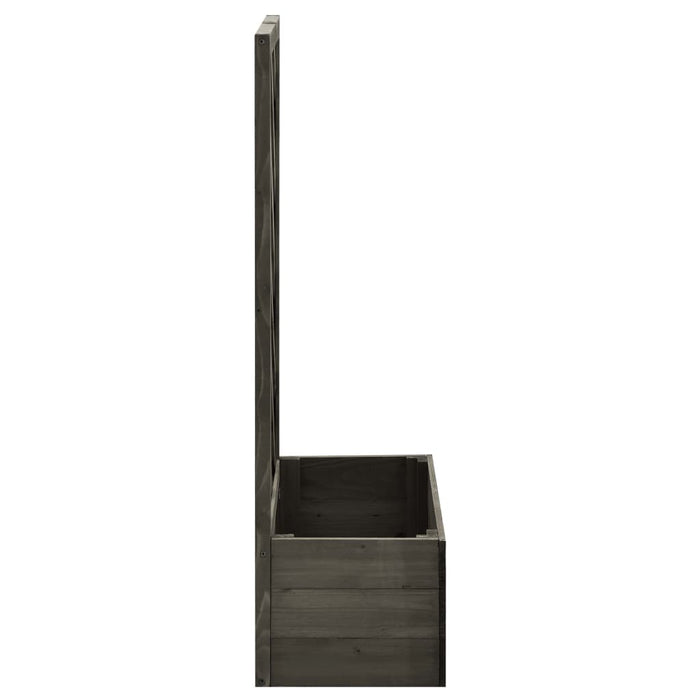 Jardinieră cu spalier de grădină, gri, 50x25x90 cm, lemn brad - WALTI WALTI