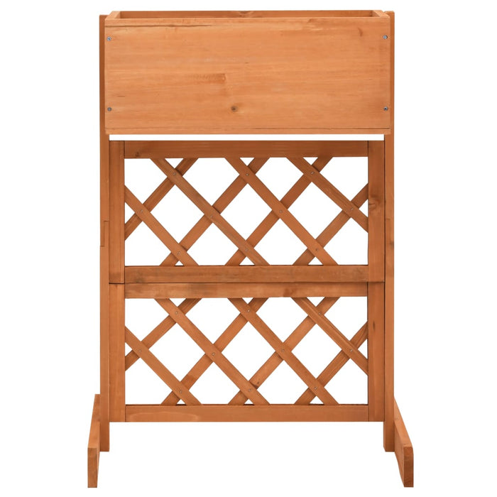 Jardinieră cu spalier, portocaliu, 45x30x74 cm, lemn masiv brad - WALTI WALTI