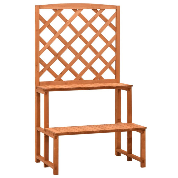 Suport plante cu spalier, portocaliu, 70x42x120 cm, lemn brad - WALTI WALTI