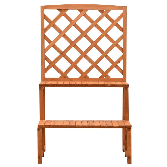 Suport plante cu spalier, portocaliu, 70x42x120 cm, lemn brad - WALTI WALTI