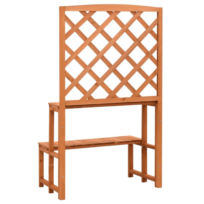 Suport plante cu spalier, portocaliu, 70x42x120 cm, lemn brad - WALTI WALTI