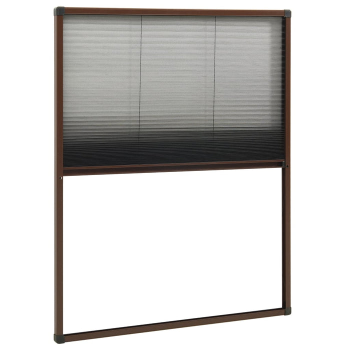 Plasă insecte plisse pentru ferestre, maro, 60x80 cm, aluminiu - WALTI WALTI