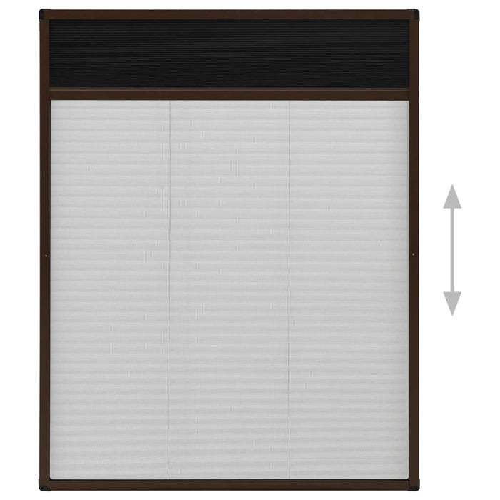 Plasă insecte plisse pentru ferestre, maro, 60x80 cm, aluminiu - WALTI WALTI