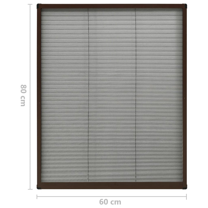 Plasă insecte plisse pentru ferestre, maro, 60x80 cm, aluminiu - WALTI WALTI