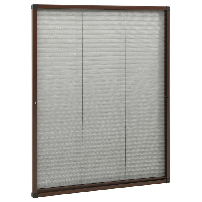 Plasă insecte plisse pentru ferestre, maro, 80x100 cm, aluminiu - WALTI WALTI