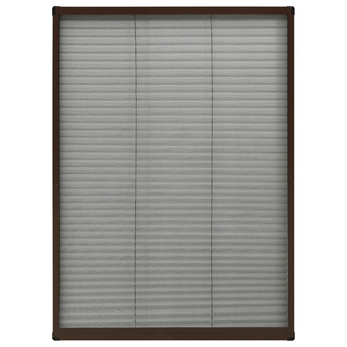 Plasă insecte plisse pentru ferestre, maro, 80x120 cm, aluminiu - WALTI WALTI