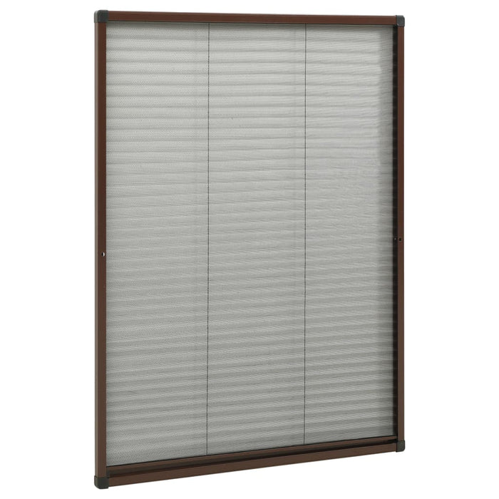 Plasă insecte plisse pentru ferestre, maro, 80x120 cm, aluminiu - WALTI WALTI