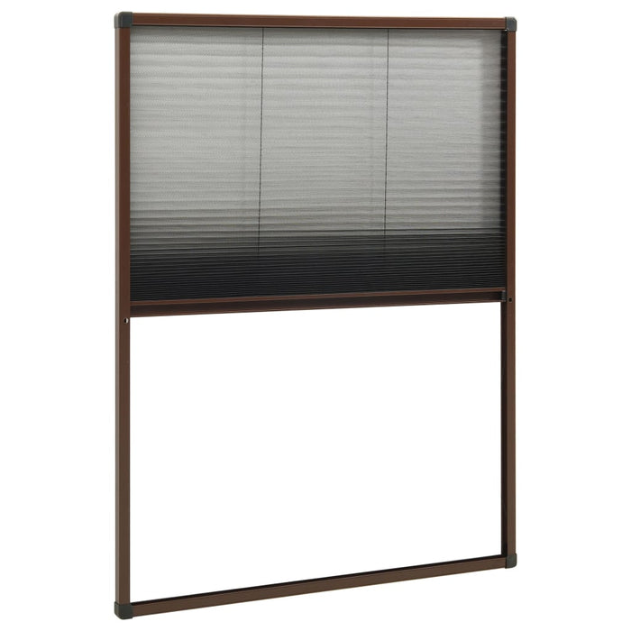 Plasă insecte plisse pentru ferestre, maro, 80x120 cm, aluminiu - WALTI WALTI