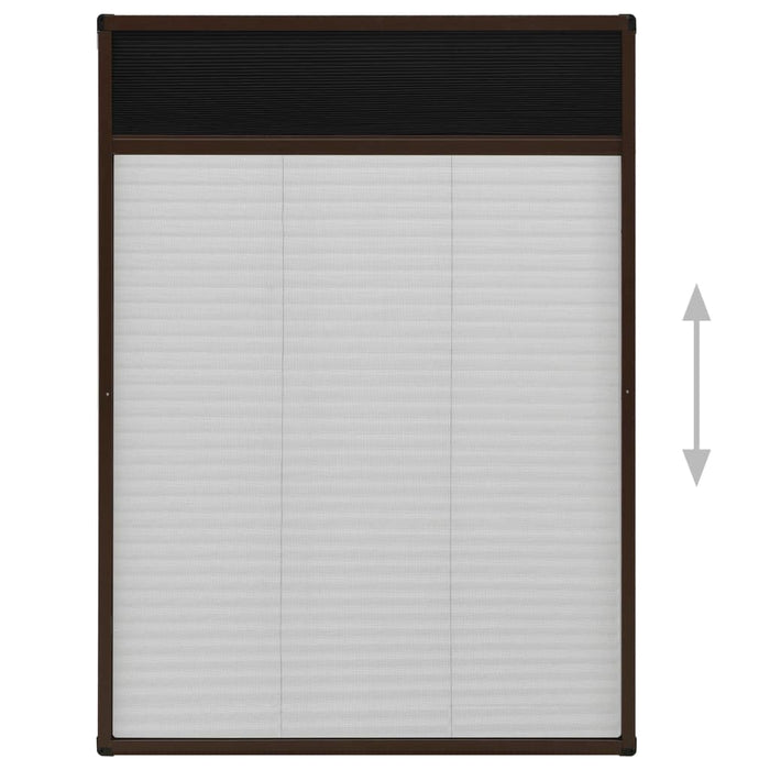 Plasă insecte plisse pentru ferestre, maro, 80x120 cm, aluminiu - WALTI WALTI