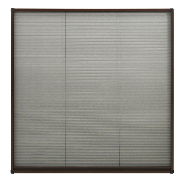 Plasă insecte plisse pentru ferestre, maro, 120x120cm, aluminiu - WALTI WALTI