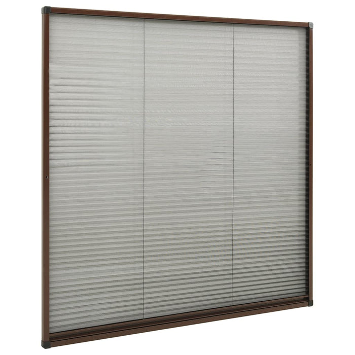 Plasă insecte plisse pentru ferestre, maro, 120x120cm, aluminiu - WALTI WALTI