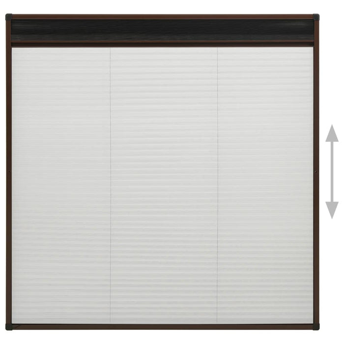 Plasă insecte plisse pentru ferestre, maro, 120x120cm, aluminiu - WALTI WALTI